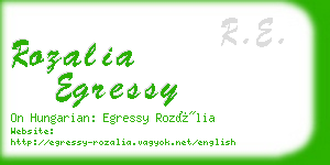 rozalia egressy business card